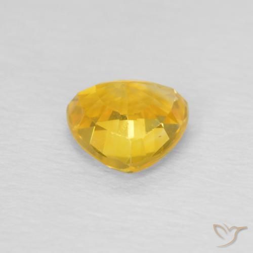 9,17 ctw natürlicher gold-orange Saphir, Trillion, VVS-VS