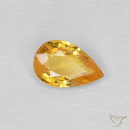 9,17 ctw natürlicher Dunkelgolden Saphir, Birnenform, VS