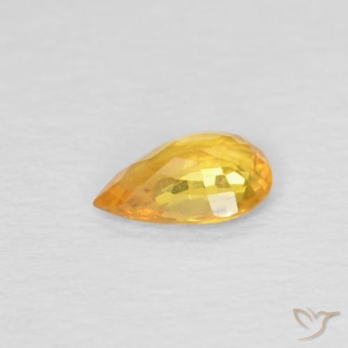 9,17 ctw natürlicher Dunkelgolden Saphir, Birnenform, VS