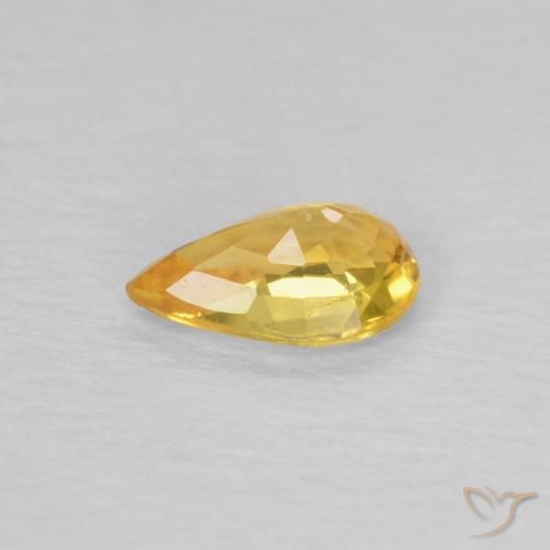 9,17 ctw natürlicher Tiefes Goldorange Saphir, Birnenform, VVS-VS