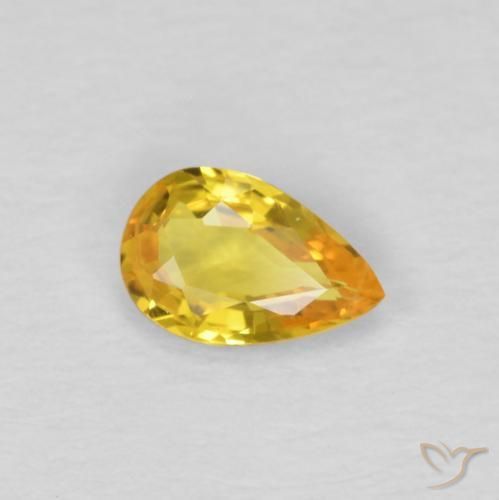 9,17 ctw natürlicher Golden Saphir, Birnenform, VVS-VS