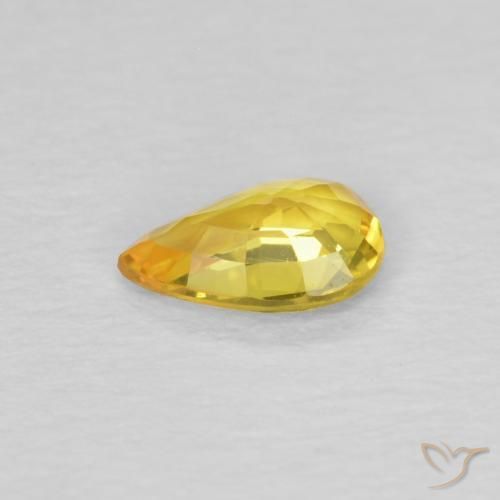 9,17 ctw natürlicher Golden Saphir, Birnenform, VVS-VS