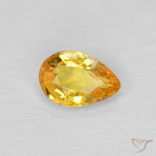 9,17 ctw natürlicher Golden Saphir, Birnenform, VVS-VS