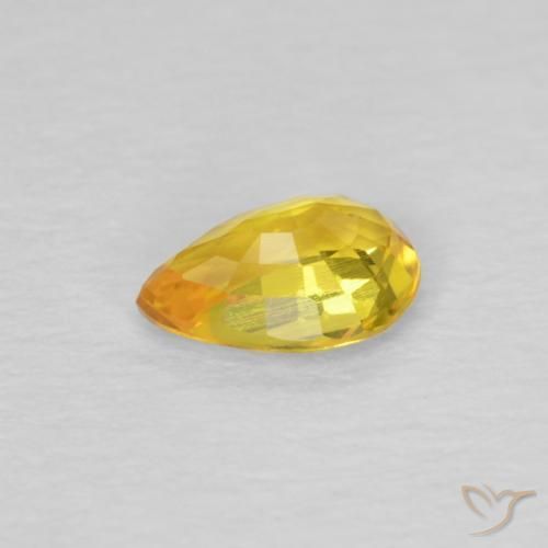 9,17 ctw natürlicher Golden Saphir, Birnenform, VVS-VS