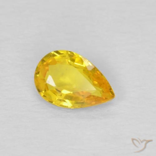 9,17 ctw natürlicher Gelblich Gold Saphir, Birnenform, VS