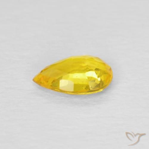 9,17 ctw natürlicher Gelblich Gold Saphir, Birnenform, VS