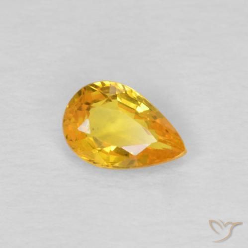 9,17 ctw natürlicher gold-orange Saphir, Birnenform, VS
