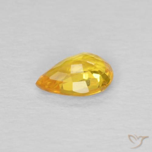 9,17 ctw natürlicher gold-orange Saphir, Birnenform, VS
