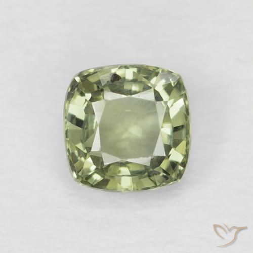 0.65ct Natürlicher Sehr helles Grün Saphir, Kissen, VVS