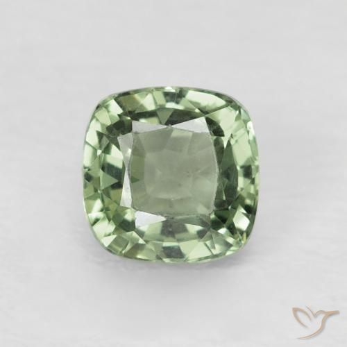 0.73ct Natürlicher Helles Salbeigrün Saphir, Kissen, VVS