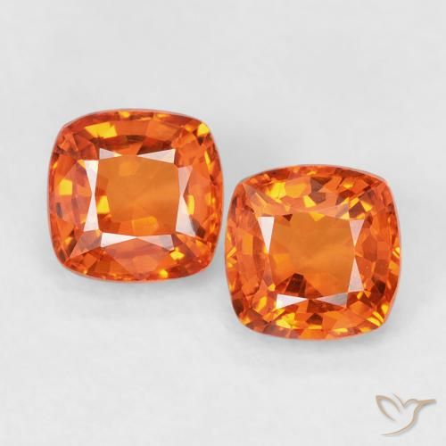 1.13ctw Natürlicher Feuerorange Saphir, Kissen, VVS-VS