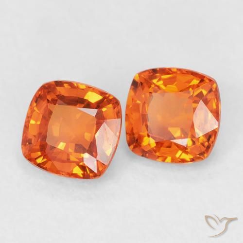1.13 ct natürliche Feuerorange Saphir-Edelsteine, Kissen, VVS-VS