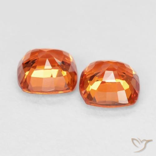 1.13 ct natürliche Feuerorange Saphir-Edelsteine, Kissen, VVS-VS