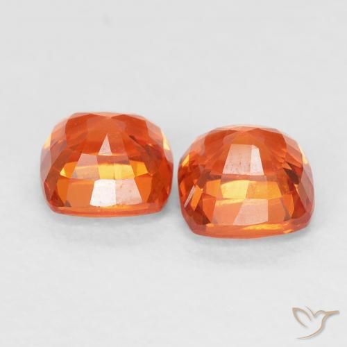 1.54 ct natürliche Feuerorange Saphir-Edelsteine, Kissen, VVS-VS