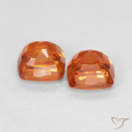 1.06 ct natürliche Feuerorange Saphir-Edelsteine, Kissen, VS