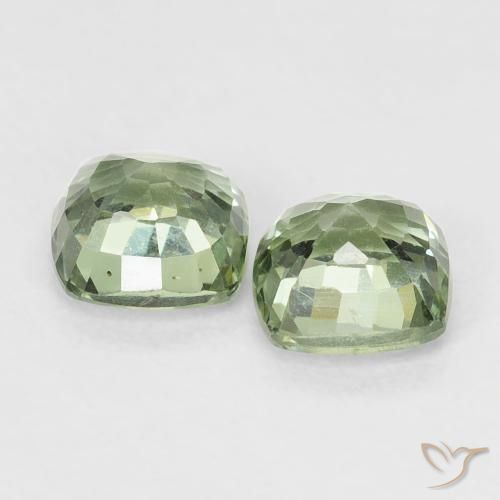 1.39 ct natürliche hellgrün Saphir-Edelsteine, Kissen, VVS-VS