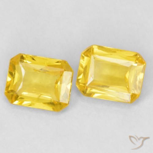 0.95 ct natürliche Mittelgold Saphir-Edelsteine, Oktagonschliff, VS