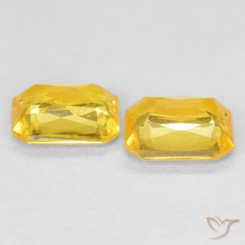0.95 ct natürliche Mittelgold Saphir-Edelsteine, Oktagonschliff, VS
