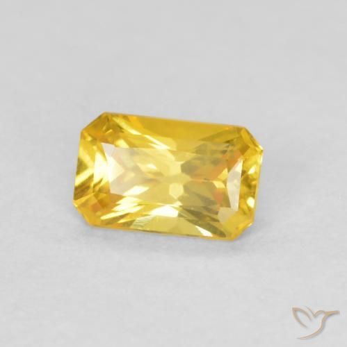 9,17 ctw natürlicher gold-orange Saphir, Oktagonschliff, VS