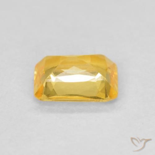 9,17 ctw natürlicher Mittelgold Saphir, Oktagonschliff, VVS-VS