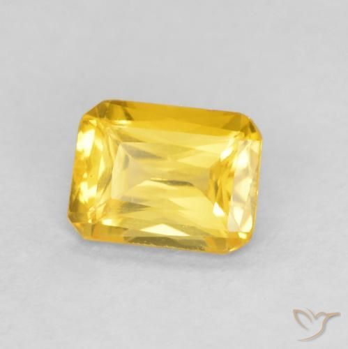 9,17 ctw natürlicher Mittelgold Saphir, Oktagonschliff, VVS-VS
