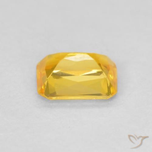 9,17 ctw natürlicher Mittelgold Saphir, Oktagonschliff, VVS-VS