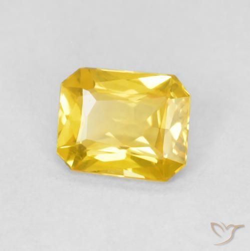 9,17 ctw natürlicher gold-orange Saphir, Oktagonschliff, VVS-VS