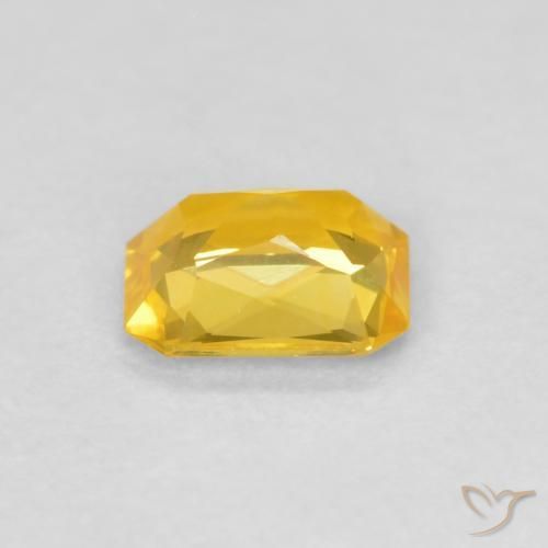 9,17 ctw natürlicher gold-orange Saphir, Oktagonschliff, VVS-VS