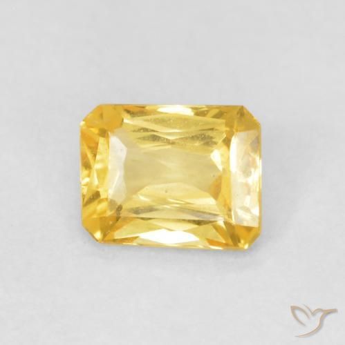 9,17 ctw natürlicher Mittelgold Saphir, Oktagonschliff, VVS-VS