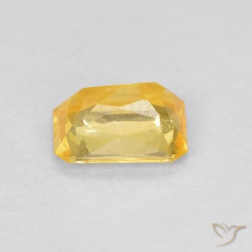 9,17 ctw natürlicher Mittelgold Saphir, Oktagonschliff, VVS-VS