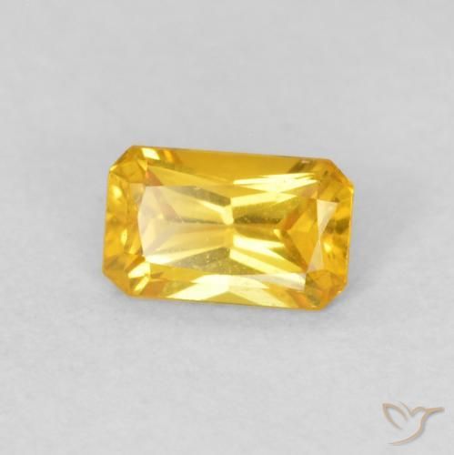 9,17 ctw natürlicher Golden Saphir, Oktagonschliff, VVS