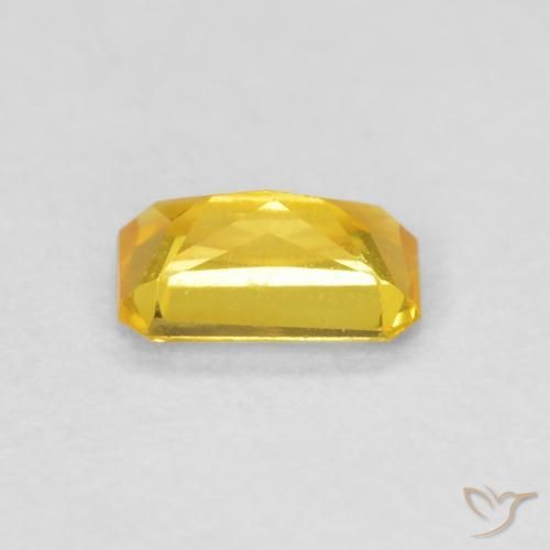 9,17 ctw natürlicher Golden Saphir, Oktagonschliff, VVS