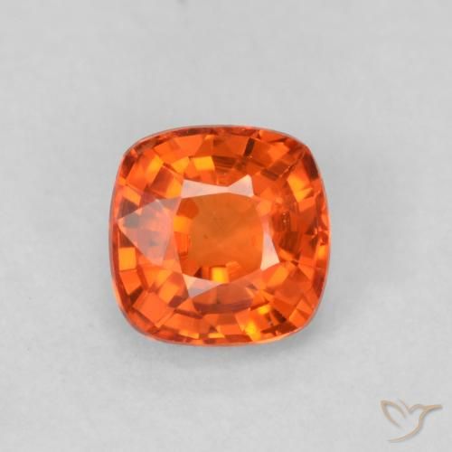 0.51ct Natürlicher Feuerorange Saphir, Kissen, VVS