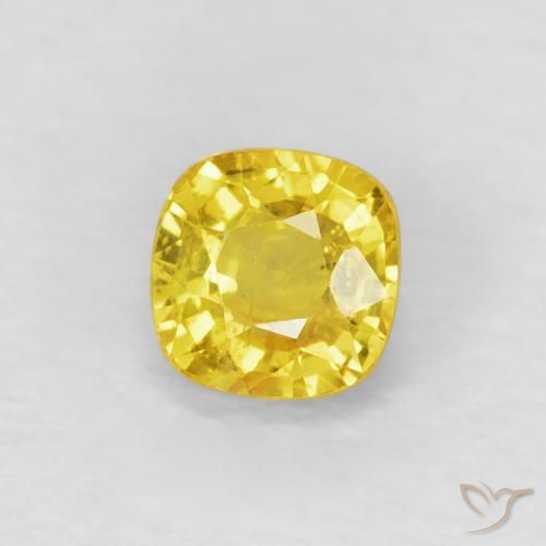 9,17 ctw natürlicher Medium Light-Yellow Saphir, Kissen, VS