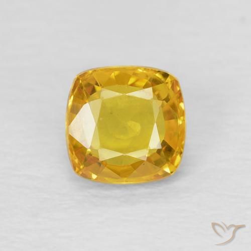 0.60ct Natürlicher Golden Saphir, Kissen, VS