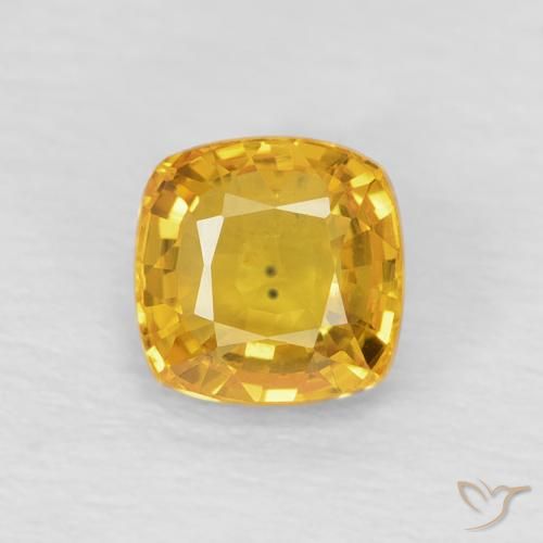 0.62ct Natürlicher Golden Saphir, Kissen, VS