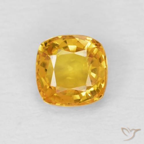 0.61ct Natürlicher Golden Saphir, Kissen, VVS