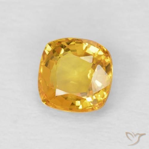 9,17 ctw natürlicher Golden Saphir, Kissen, VVS