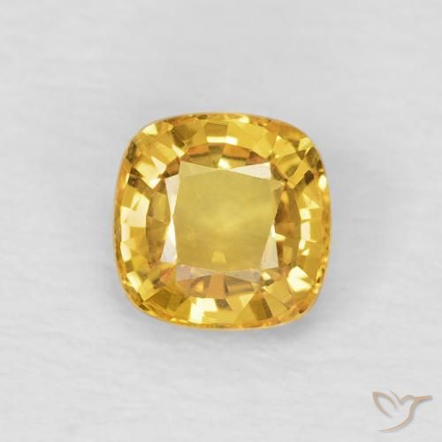 0.53ct Natürlicher Golden Saphir, Kissen, VVS
