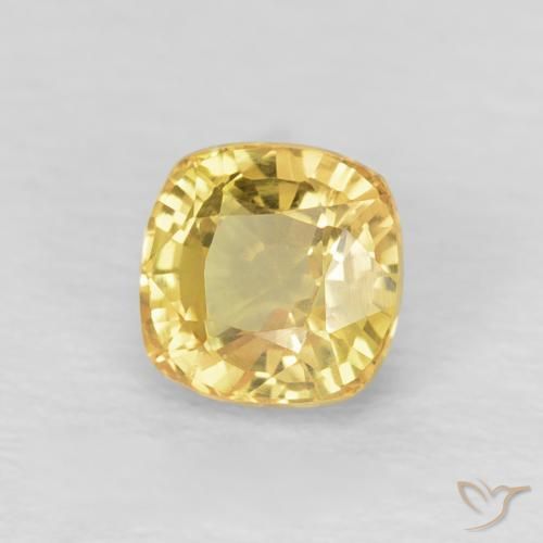 9,17 ctw natürlicher Hell Gold Saphir, Kissen, VVS