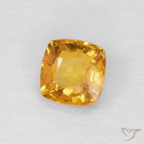 9,17 ctw natürlicher Orange-Gold Saphir, Kissen, VVS