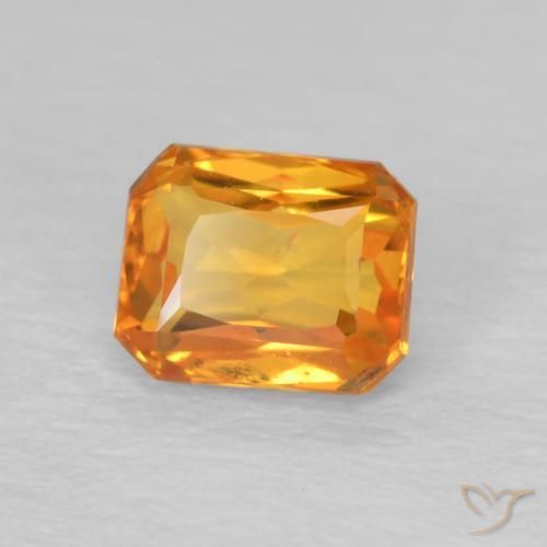 9,17 ctw natürlicher Mittelorange Saphir, Oktagonschliff, VS