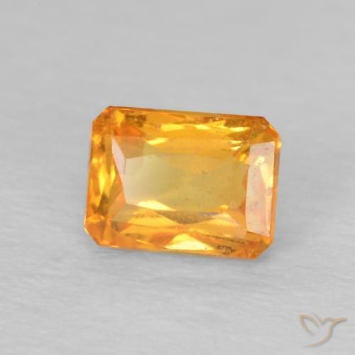 9,17 ctw natürlicher Mittelorange Saphir, Oktagonschliff, VS