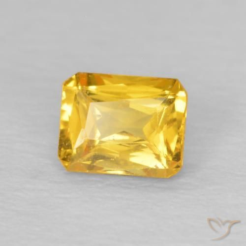 9,17 ctw natürlicher Golden Saphir, Oktagonschliff, VS