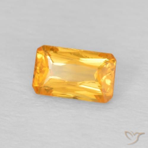 9,17 ctw natürlicher Orange-Gold Saphir, Oktagonschliff, VS