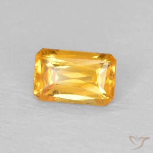 9,17 ctw natürlicher Dunkelgolden Saphir, Oktagonschliff, VS