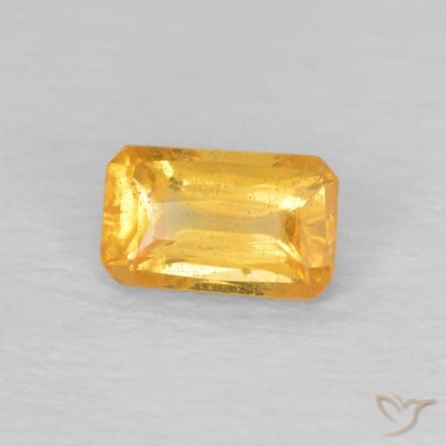 9,17 ctw natürlicher Orange-Gold Saphir, Oktagonschliff, VS