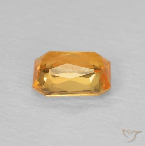 9,17 ctw natürlicher Orange-Gold Saphir, Oktagonschliff, VVS