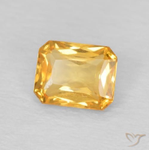 9,17 ctw natürlicher Mittelorange Saphir, Oktagonschliff, VVS