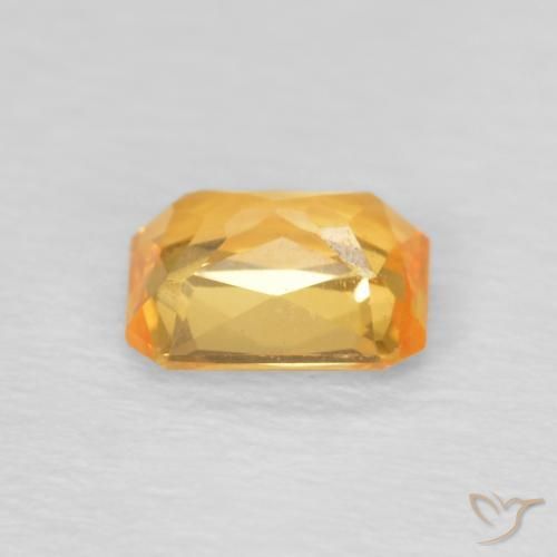9,17 ctw natürlicher Mittelorange Saphir, Oktagonschliff, VVS
